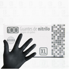 Nitrile Gloves Black Powder Free Box of 100